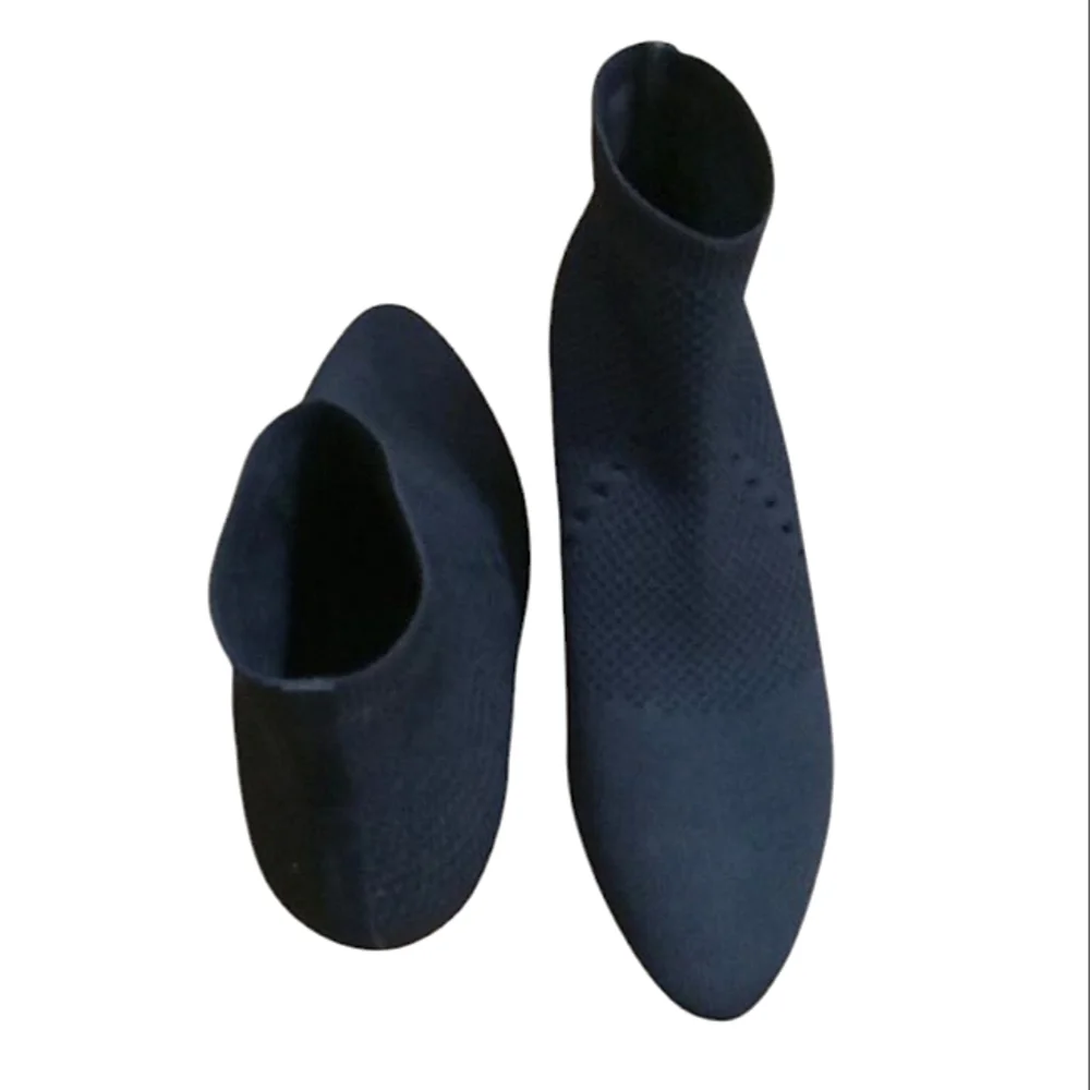 Eileen Fisher Purl Black Stretch Knit Sock Booties Size 7.5